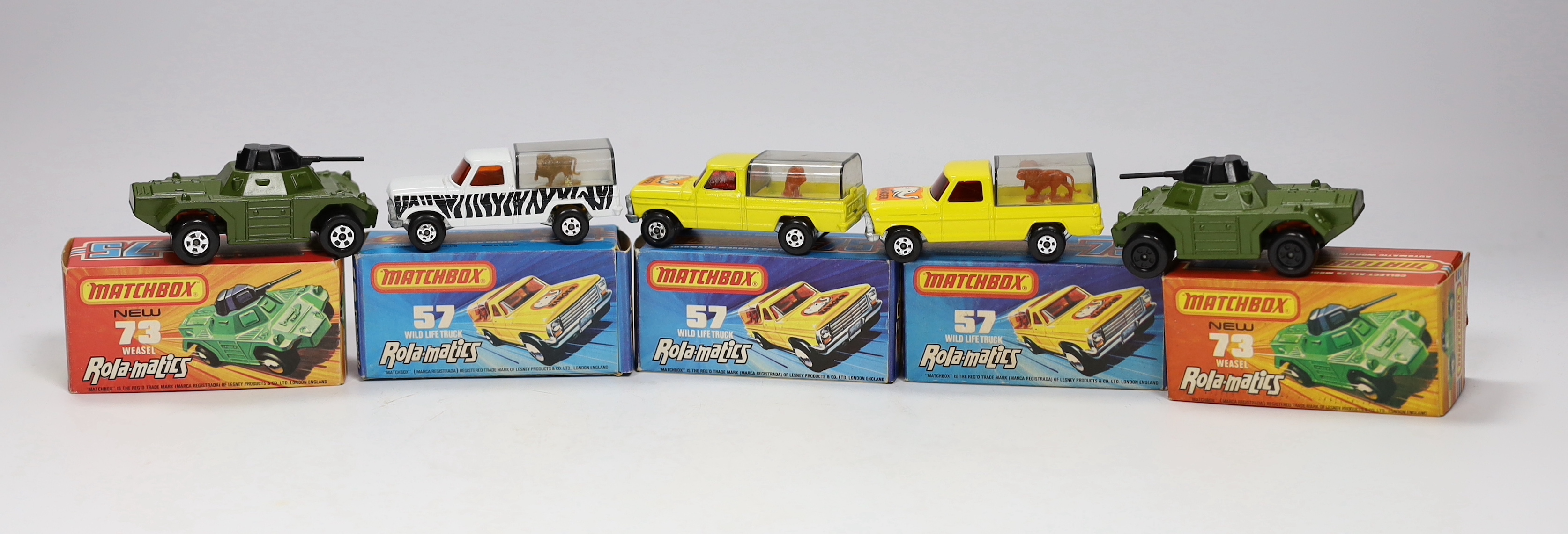Fifteen boxed Matchbox Superfast 1-75 Rola-matics series diecast vehicles